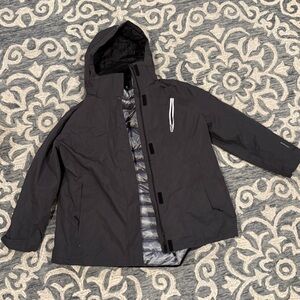 Avalanche Silver and Black Ski Jacket Womens 3X